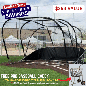 Baseball Turtles Rollaway Batting Cages and Backstops 4 New Pro Batting Turtle Spring Special