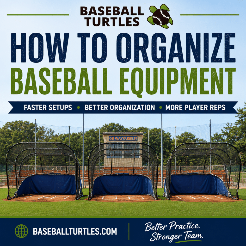 how to organize baseball equipment